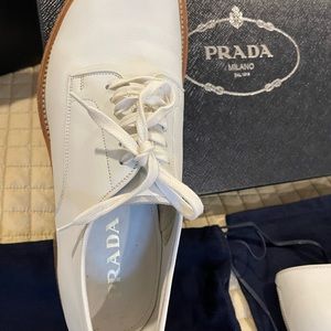 Prada 100% authentic white mens’ shoes